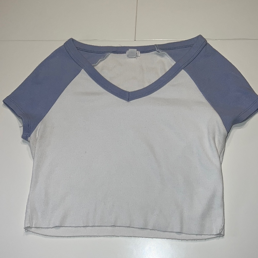 Garage blue and white school girl mini tee